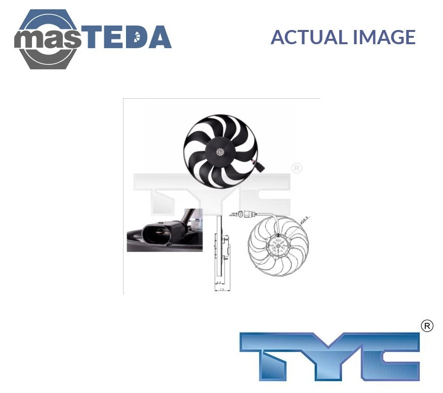 802-0001 ENGINE COOLING RADIATOR FAN TYC FOR AUDI A3,8P1,8PA 2L,1.6L,1.9L,3.2L - Image 1 of 4