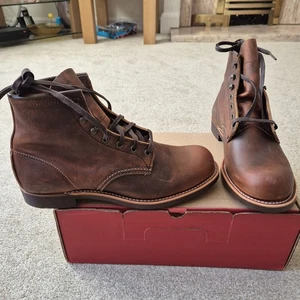 Botas Red Wing Blacksmith en cuero negro pradera precio de venta sugerido por el fabricante £339 talla 9uk nuevas en caja - Imagen 1 de 12