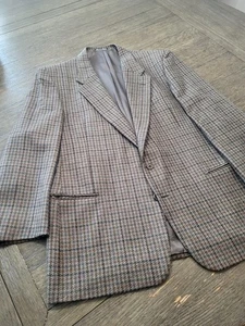VALENTINO UOMO Made in Italy VTG Hounds Tooth Wool Blazer Jacket Size 46Long - Picture 1 of 13