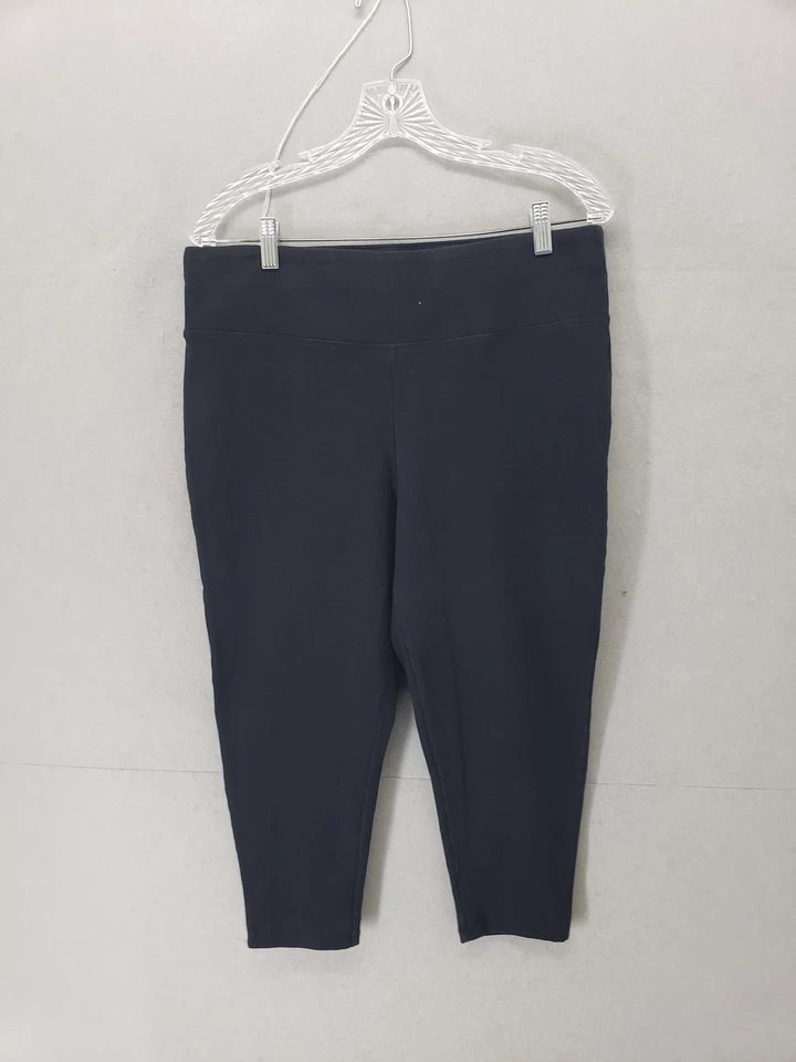 DG2 Leggings Womens Large Black Stretch Pull On Cropped Yoga Pants Athletic Gym - Image 1 of 4