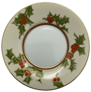 Fitz & Floyd Holly Boughs Christmas Holly Saucer (Teacup) (ONLY) - Picture 1 of 4