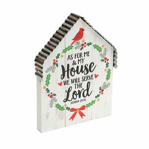 Christmas Joshua 24:15 Tabletop Sign , Christmas, Home Decor, 1 Piece - Picture 1 of 1