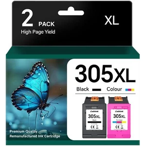 Cartouche d'encre 305 XL compatible avec HP 305 pour DeskJet 2720e 2700 4120e... - Photo 1/8