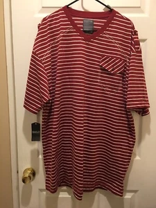 Vtg Indigo 30 Men Red And White Stripe T shirt Size 4Xl New with Tag. - Picture 1 of 12