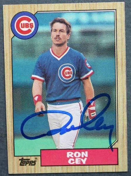Chicago Cubs star Ron Cey Autographed / signed 1987 Topps baseball card NICE--- - Image 1 of 1