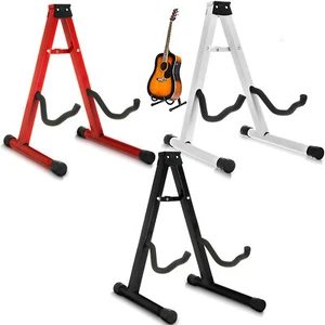 Electric Guitar Stand Acoustic Guitar Stand Universal Free Standing Frame Fold - Picture 1 of 15