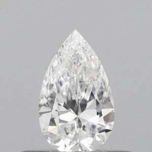 GIA Certified Natural Diamond Brilliant Pear Cut 5 x 3 mm 0.26 Ct D/SI1 Grade - Picture 1 of 4