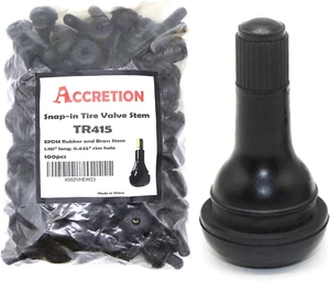 100Pcs TR415 Rubber Snap in Tire Valve Stem for Tubeless - Picture 1 of 11