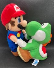 Sanei Super Mario Sunshine Mario Yoshi Plush Doll Toy Nintendo USED