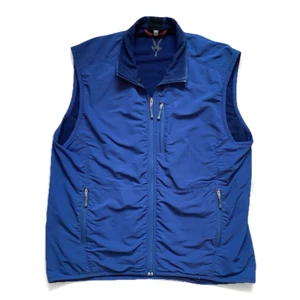 Ibex Climawool Lite Softshell Mens Full Zip Vest Wool Blend Blue Size XL EUC - Picture 1 of 13