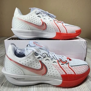 Nike Air Zoom GT Corte 3 Blanco/Rojo Picante Para Hombre Talla 14 Nuevo DV2913-101 - Imagen 1 de 10