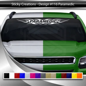 #116 PARAMEDIC Decal Sticker Windshield Window Vinyl Graphic Banner Car EMT EMS - Picture 1 of 6