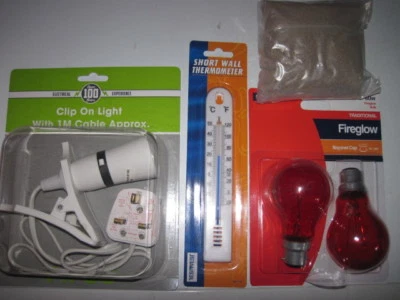  Kit de incubadora de puesta en marcha lámpara de calor comida para pollitos alfombrilla antideslizante y termómetro Foto 1 de 3