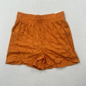 Nike Youth Girls Breezy Athletic Flow Shorts Size Large Orange FB1095 High Waist - Picture 1 of 7