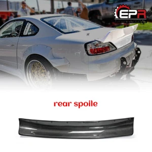 For Nissan S15 Silvia Carbon Fiber Rear Trunk Spoiler Wing Lip RB Style Bodykits - Picture 1 of 12