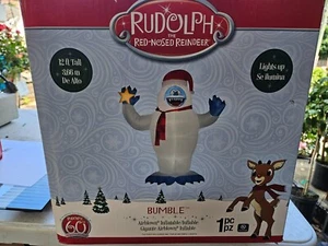Gemmy 12ft Tall Rudolph's Abominable Snowman Christmas Inflatable - Picture 1 of 3