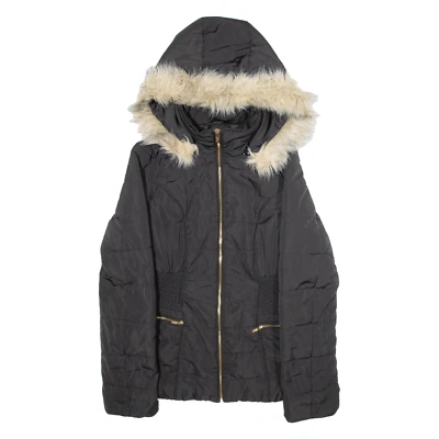 GUESS Insulated Womens Parka Jacket Black Hooded M - Image 1 of 4