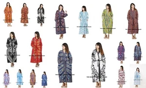 Mandala Kimono Wedding Gown Cotton Night Gown Sleepwear Women Long Night dress - Picture 1 of 77