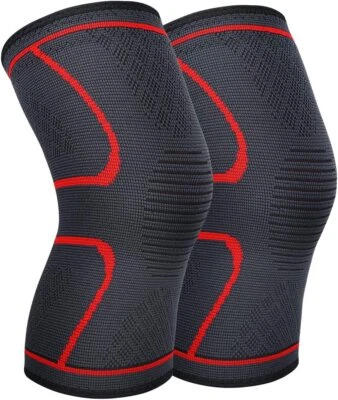 MARKENLOS 2er Set Kniebandage Kniestütze Sport Knee Support Fitness Knieschutz Knieschoner