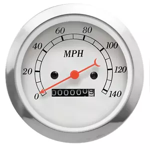 Velocímetro mecánico odómetro odómetro 140 mph" MOTOR RACING METER clásico 85 mm 3-3/8 - Imagen 1 de 6