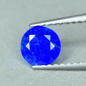 0.45Ct Round _ Flashing Unheated Royal Blue HAUYNE From Germany - Picture 1 of 2