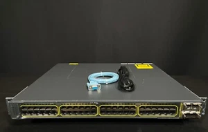 Cisco WS-C3750E-48TD-S 48 Port Gigabit Switch - Same Day Shipping - Picture 1 of 5