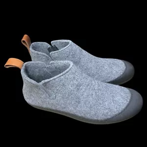 $108 H2 Huckberry Greys Wool Slippers Men 11 Indoor Outdoor Boots Shoes READ - Picture 1 of 7