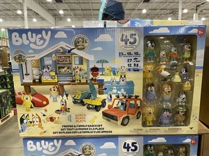 BLUEY'S 🎈Ultimate Mega Set Casa con Amici e Famiglia Bluey 🌊 Spiaggia 45pz - Foto 1 di 1