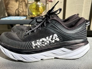 Zapatos Hoka One One Bondi 7 para mujer talla 8,5 negros blancos correr caminar 1110519 - Imagen 1 de 8