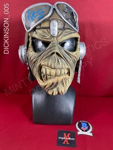 Bruce Dickinson autographed signed Iron Maiden Aces High mask Beckett COA - Picture 1 of 3