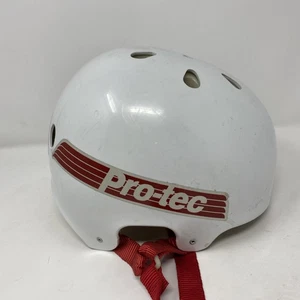 Vintage 80s Pro-tec Skateboard Bike White Helmet USA - Bild 1 von 10