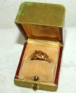 Alter Ring Gold 750 Biedermeier 19. Jh. Schlangen - Motiv - Bild 1 von 13