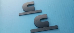 RAM 2500-3500 Black Cummins Turbo Diesel Emblems Fender Side Badge Logo OEM USED - Picture 1 of 5