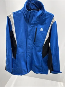 Reebok Jacke Jugend L (14/16) blau schwarz Full Zip Kapuze Fleece gefüttert Zipper - Bild 1 von 7