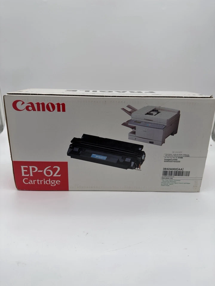 Genuine Canon EP-62 3842A002 Black Toner Cartridge 2200 2210 BG756 - Sealed New - Image 1 of 2