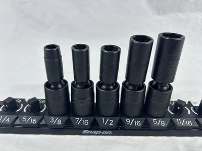 Snap On 205IPLF 3/8  Drive Swivel Deep Socket Set Really Nice 3/8”-5/8” - Image 1 of 4