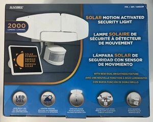 Sunforce Solar Bewegungsaktivierte Sicherheitsleuchte 2000 Lumen Neu - Bild 1 von 5