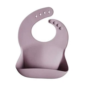 Silicone Baby Bib | Adjustable Fit Waterproof Bibs () Pale Mauve - Picture 1 of 7