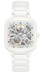 New Rado True Square Automatic Open Heart White Dial Men's Watch R27073712 - Bild 1 von 5