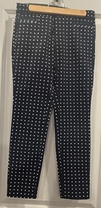 Banana Republic Sloan Pants Blue With White Polka Dots Size 00 Petite - Picture 1 of 3