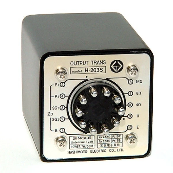 Transformador Eléctrico de Salida Única Hashimoto H-203S Piezas de Audio Originales Nuevo de Lote Antiguo Foto 1 de 1