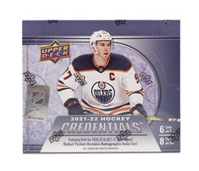 2021-22 Upper Deck Credentials Hockey factory Sealed 8 Pack Hobby Box