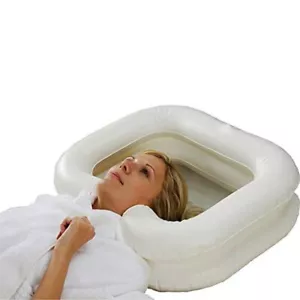 Inflatable Shampoo Basin for Bedside Hair Washing Aids in Bed Travel Indoor - Picture 1 of 7