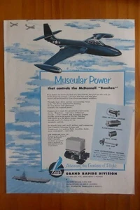 5/1953 PUB LEAR GRAND RAPIDS US NAVY MCDONNELL BANSHEE ELECTRO MECHANICAL AD - Bild 1 von 1