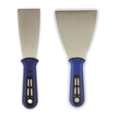 COLOR EXPERT Malerspachtel Set 2er Tapetenspachtel Flächenspachtel Gipsspachtel Profi Schaber