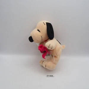 Snoopy Peanuts C1305 Bouquet Flower Brown Plush 6" Stuffed Toy Doll - Picture 1 of 8