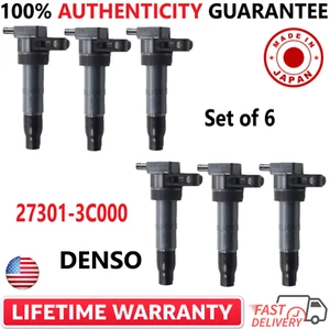 Bobinas de encendido DENSO ORIGINALES X6 OEM para Hyundai 2010-2019, Kia V6 27301-3C000 - Imagen 1 de 4