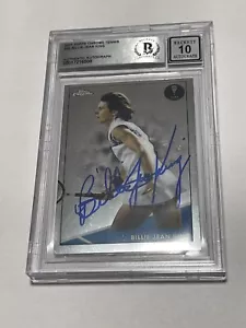 Billie Jean King Signed Topps Chrome Card IP Slabbed Beckett BAS Autographed a - Picture 1 of 3