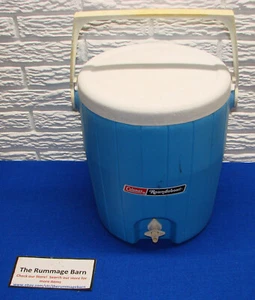 vintage 1970s COLEMAN ROUNDABOUT COOLER with TRAY ---- WATER JUG --- Blue - Picture 1 of 6