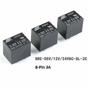 Original SONGLE Mini Power Relays SRE-05V 12V 24VDC-SL-2C 8-Pin 3A 4137 Relays - Picture 1 of 5